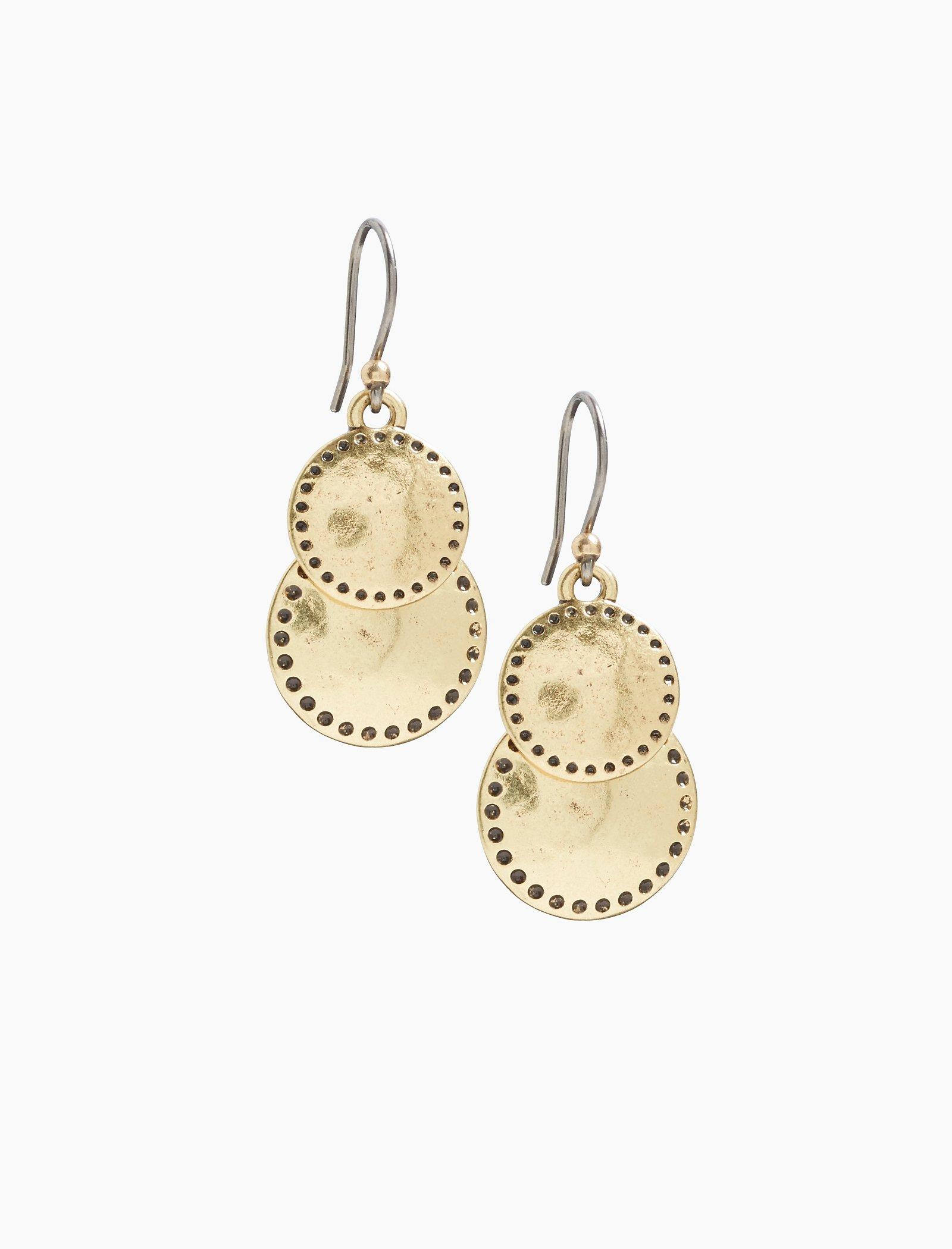 Lucky Brand Double Drop Earrings Gold