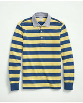 Brooks Brothers Men's Sueded Cotton Stripe Rugby Yellow