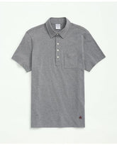 Brooks Brothers Men's Washed Cotton Jersey Polo Shirt Grey