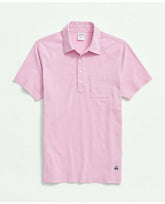 Brooks Brothers Men's Washed Cotton Jersey Polo Shirt Pink