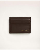 Brooks Brothers Men's Lambskin Card Case Brown