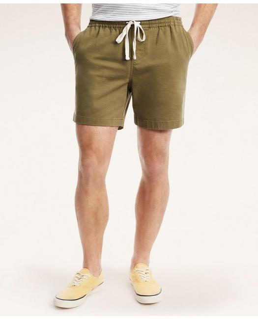 Brooks Brothers Men's Stretch Cotton Club Shorts Olive