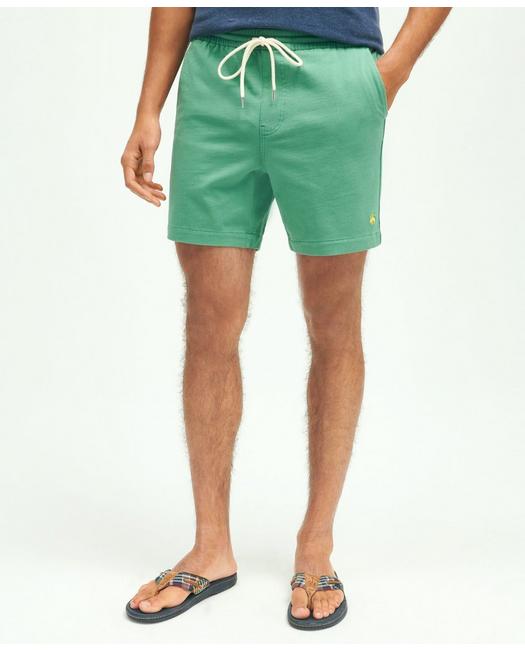 Brooks Brothers Men's Stretch Cotton Knit Jersey Friday Shorts Green