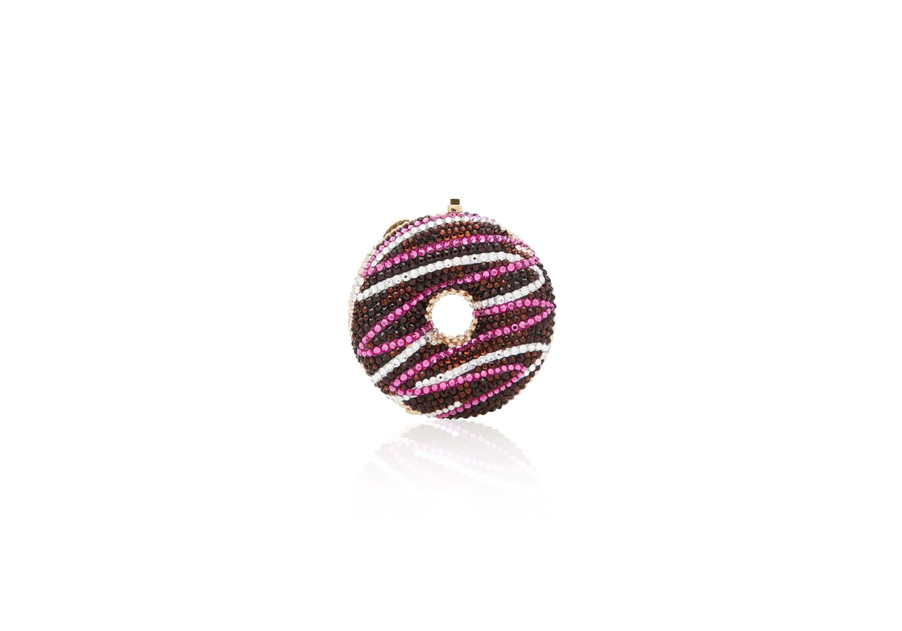 Judith Leiber Couture Donut Pillbox Chocolate Multi