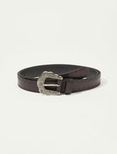 Lucky Brand Embossed Western Belt Black