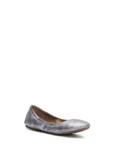 Lucky Brand Emmie Ballet Leather Flats Open Grey