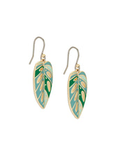 Lucky Brand Enamel Monstera Drop Earring Gold