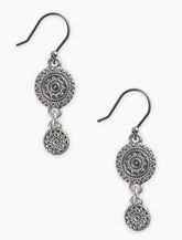 Lucky Brand Etched Drop Earrings Silver