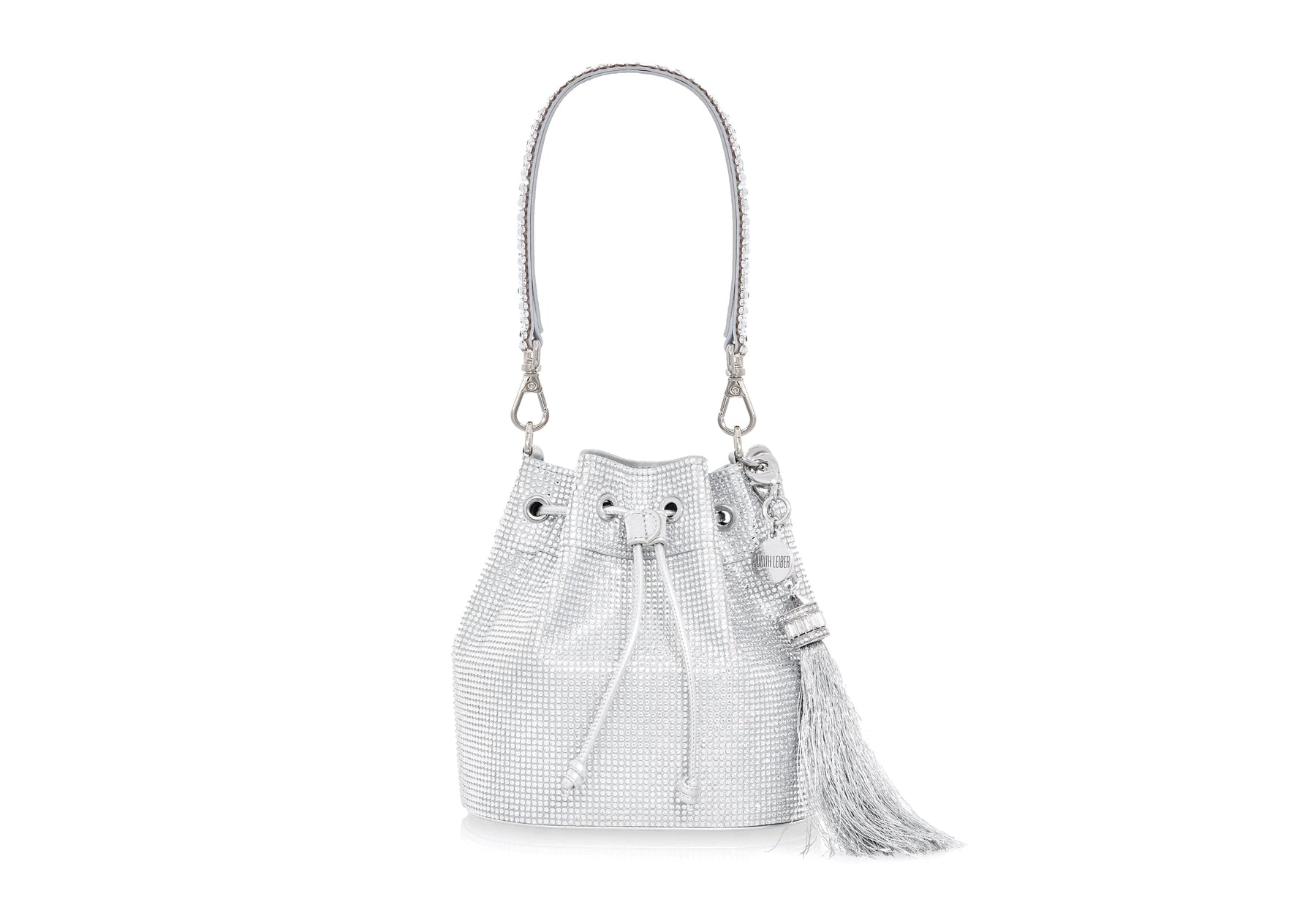 Judith Leiber Couture Piper Bucket Silver