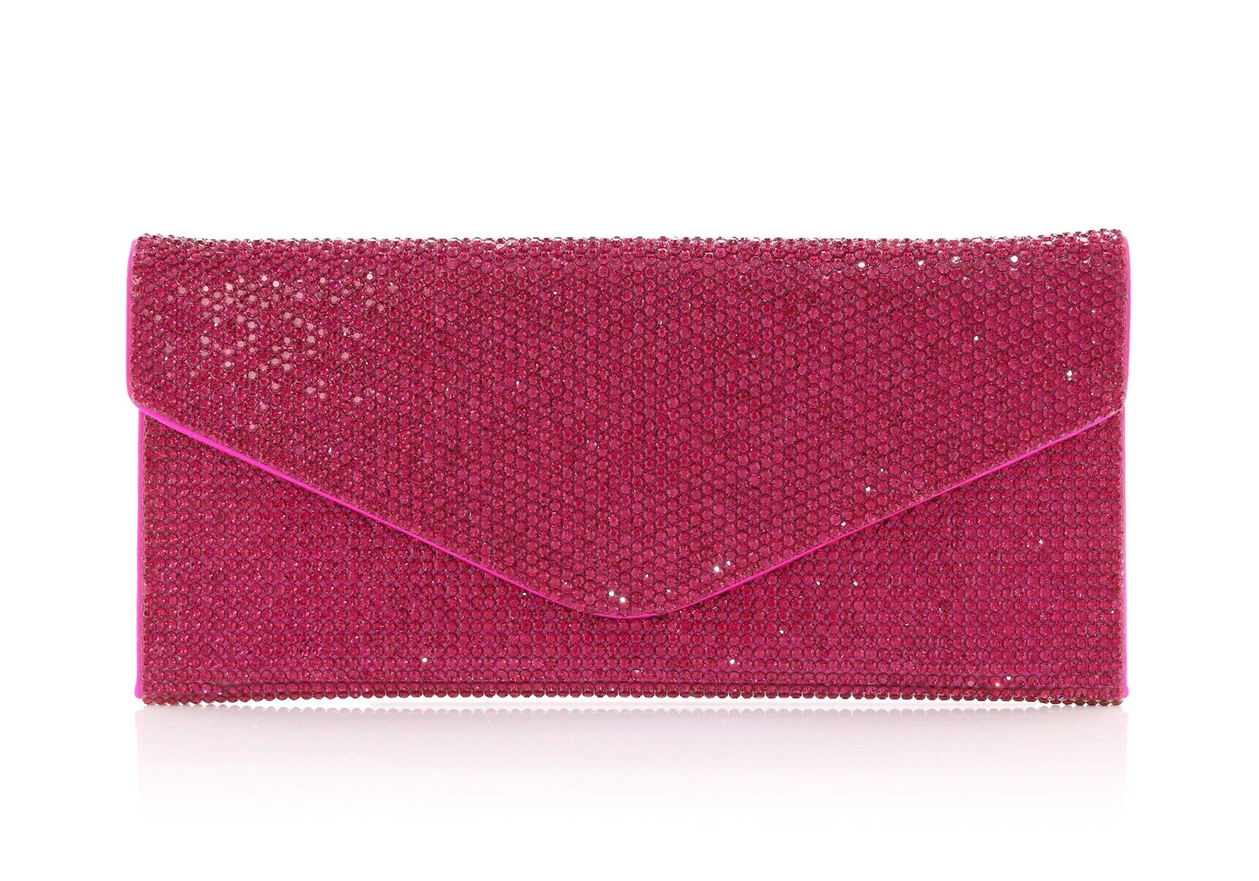 Judith Leiber Couture Judith Leiber Envelope  Crystal Clutch Fuchsia