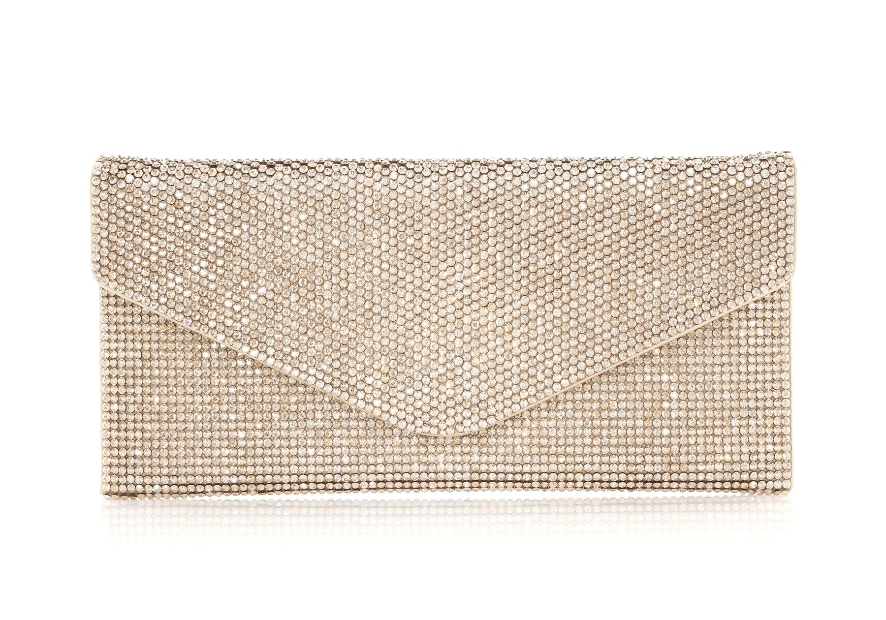 Judith Leiber Couture Judith Leiber Champagne Envelope Crystal Clutch