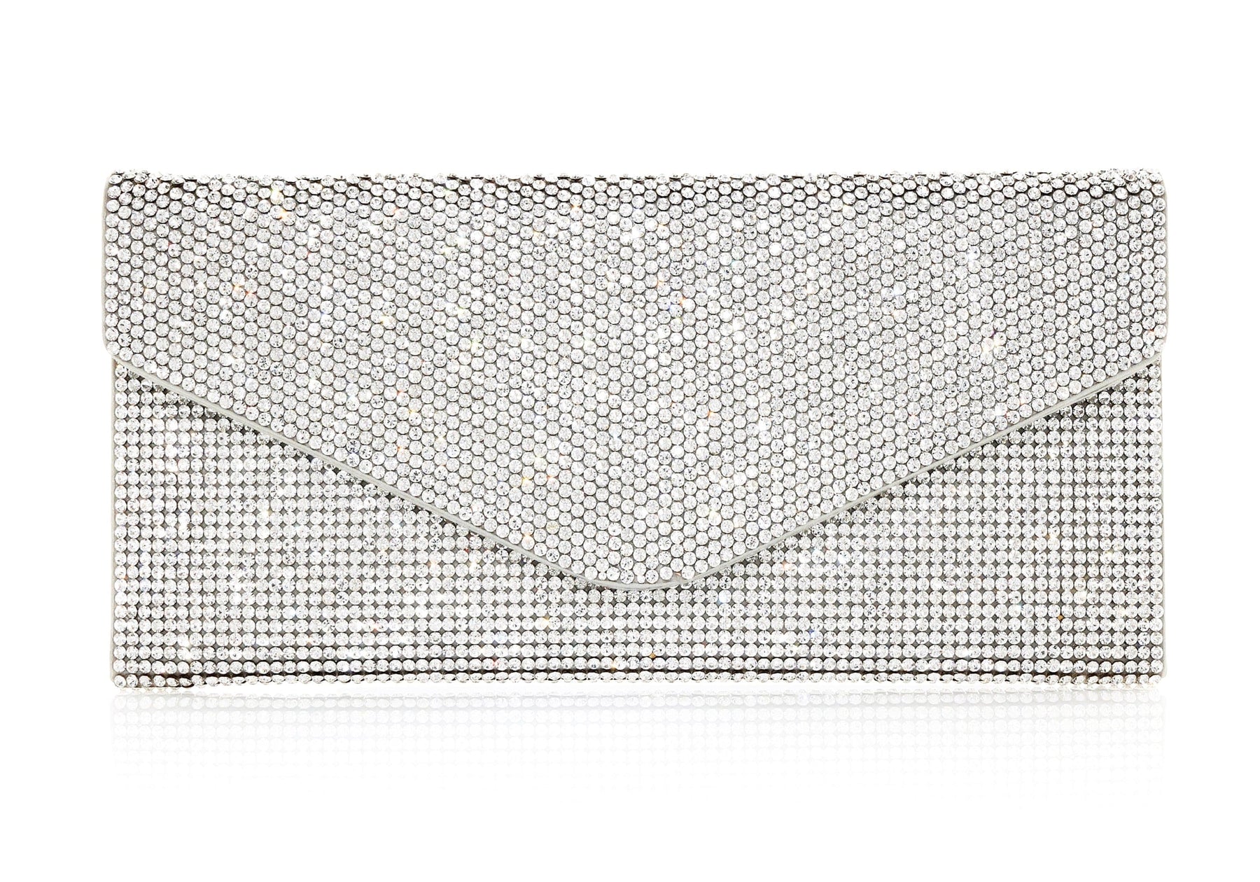 Judith Leiber Couture Judith Leiber Envelope Crystal  Clutch Silver