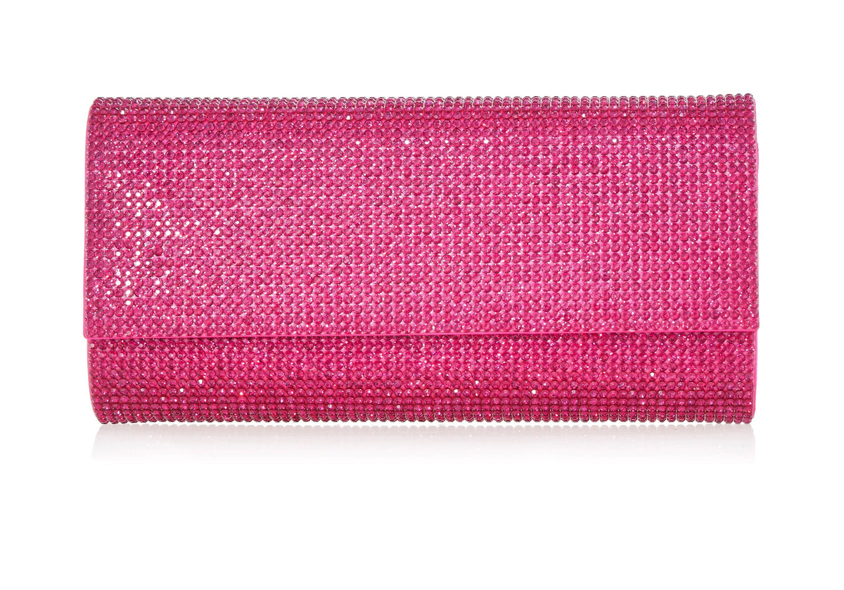 Judith Leiber Couture Perry Crystal Clutch Fuchsia