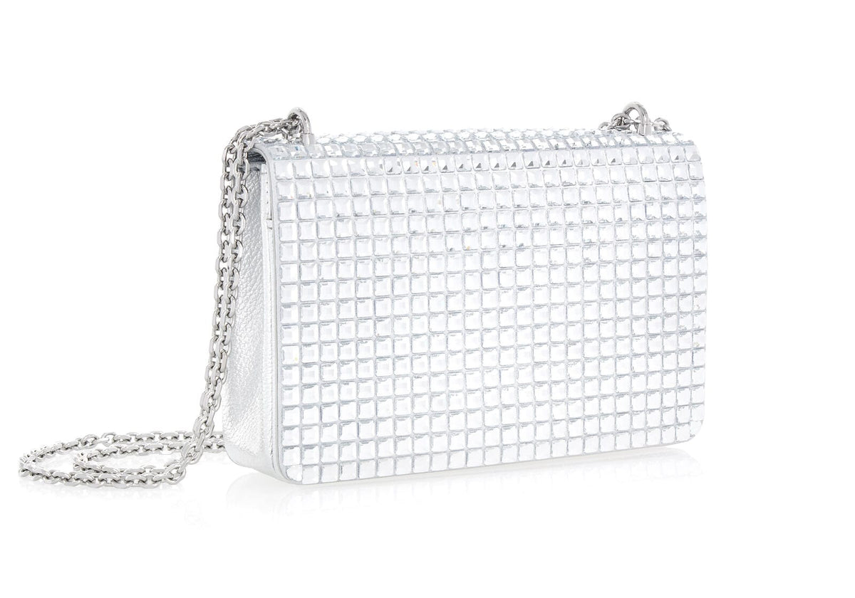 Judith Leiber Couture Cricket Squares Silver