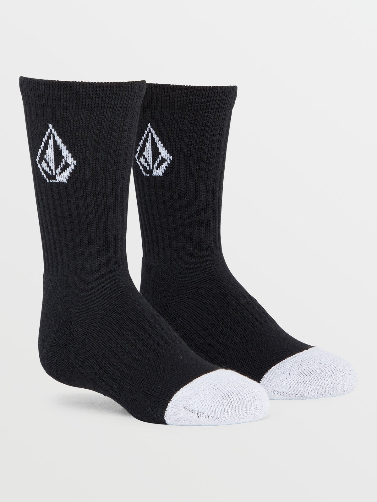 Volcom Full Stone 3 Pack Boys Socks (Age 8-14) Black