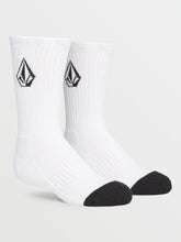 Volcom Full Stone Boys Socks 3 Pack (Age 8-14) White