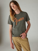 Lucky Brand Fender Logo Tee Raven