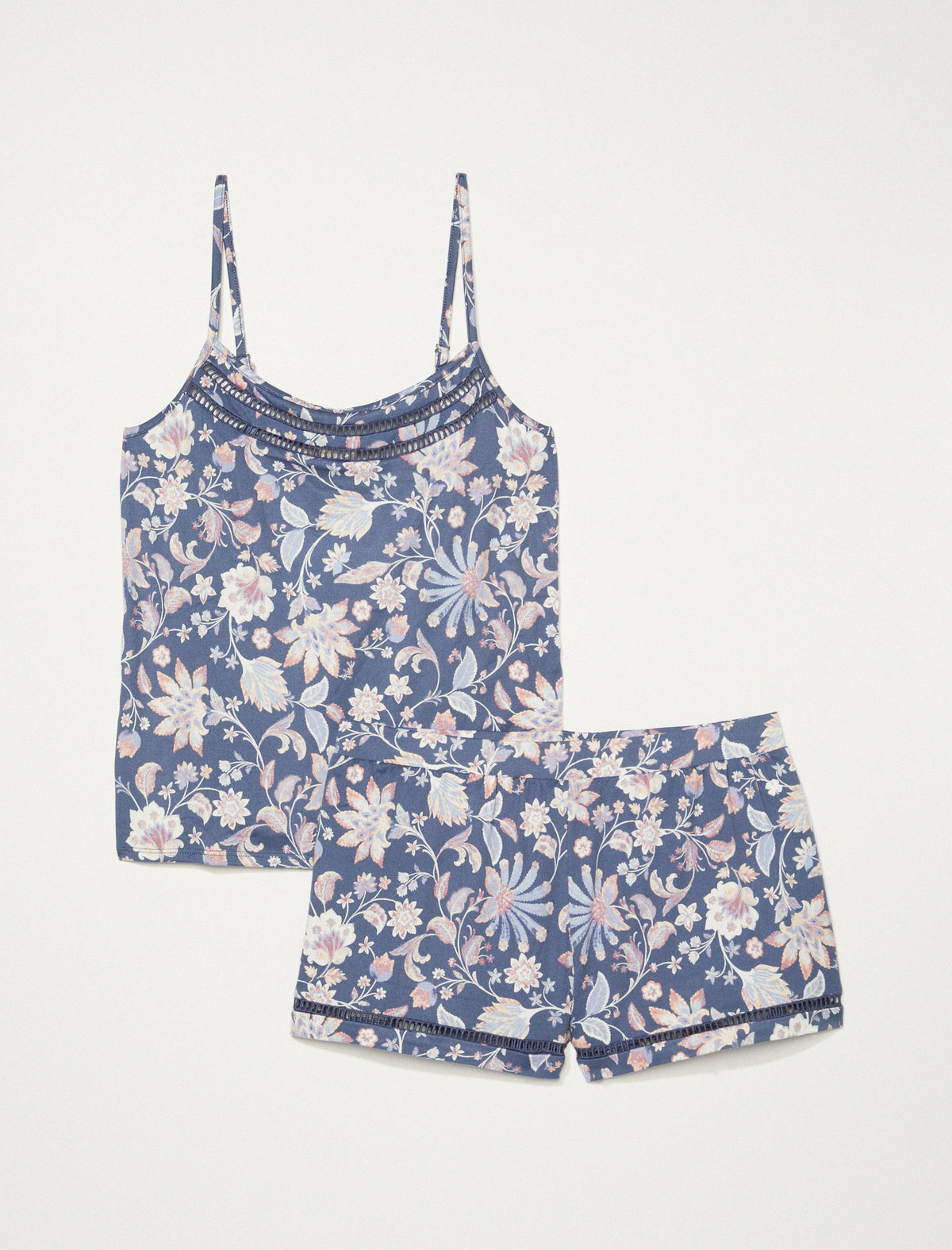 Lucky Brand Floral Tank Sleep Set Dark Blue