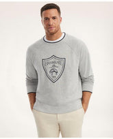 Brooks Brothers Men's Big & Tall Cotton French Terry Graphic Sweatshirt Grey