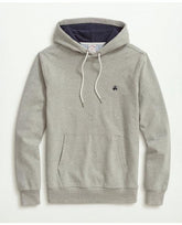 Brooks Brothers Men's Stretch Sueded Cotton Jersey Hoodie Grey