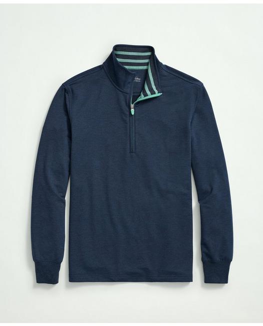 Brooks Brothers Men's Performance Half-Zip Navy/Green