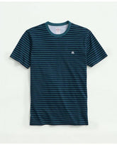 Brooks Brothers Men's Supima Cotton Striped T-Shirt Green/Navy