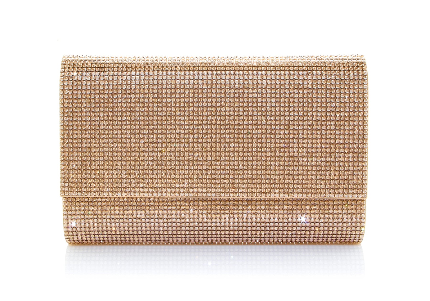 Judith Leiber Couture Fizzoni Crystal Clutch Gold