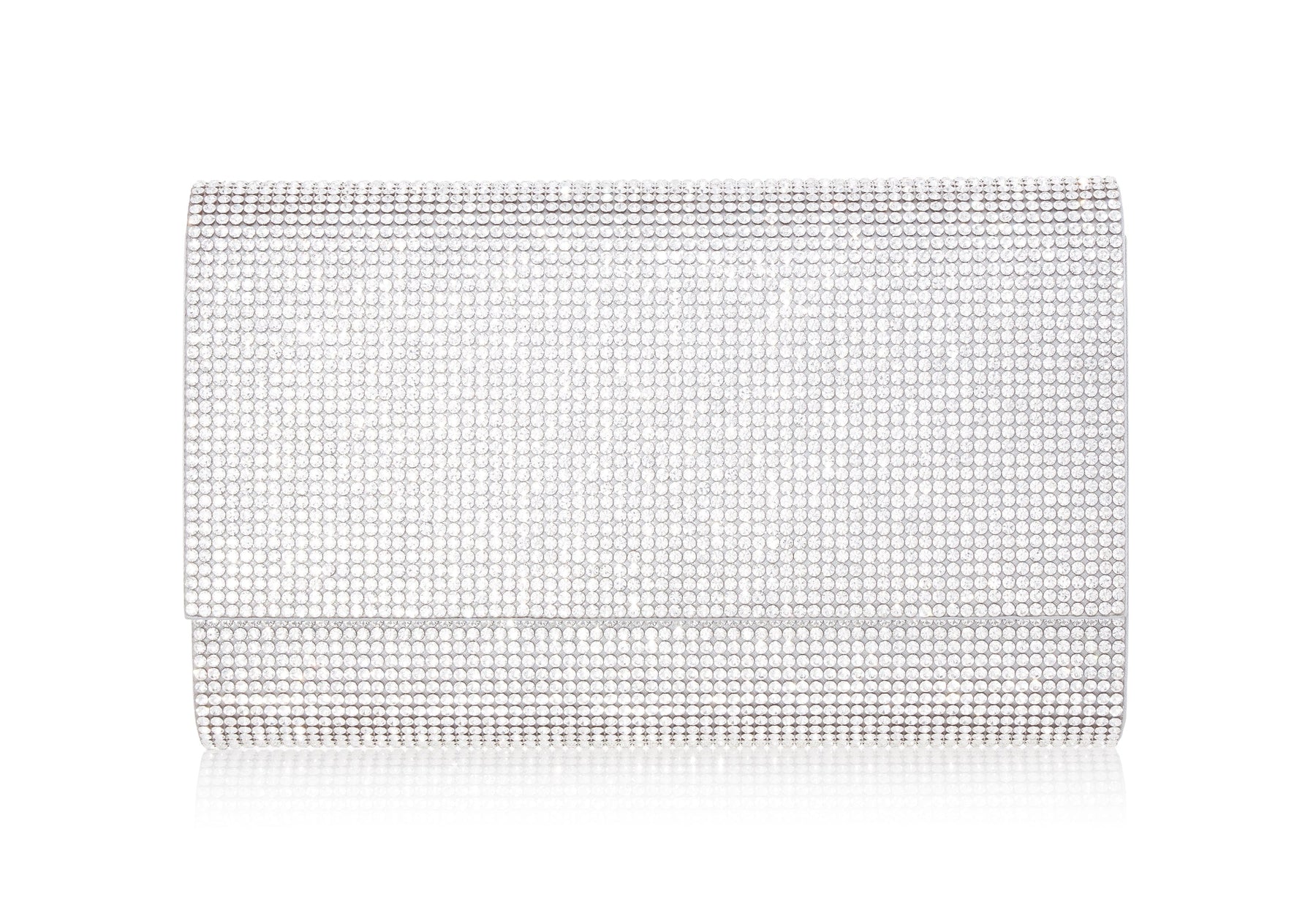 Judith Leiber Couture Judith Leiber  Envelope Fizzoni Crystal Clutch Silver