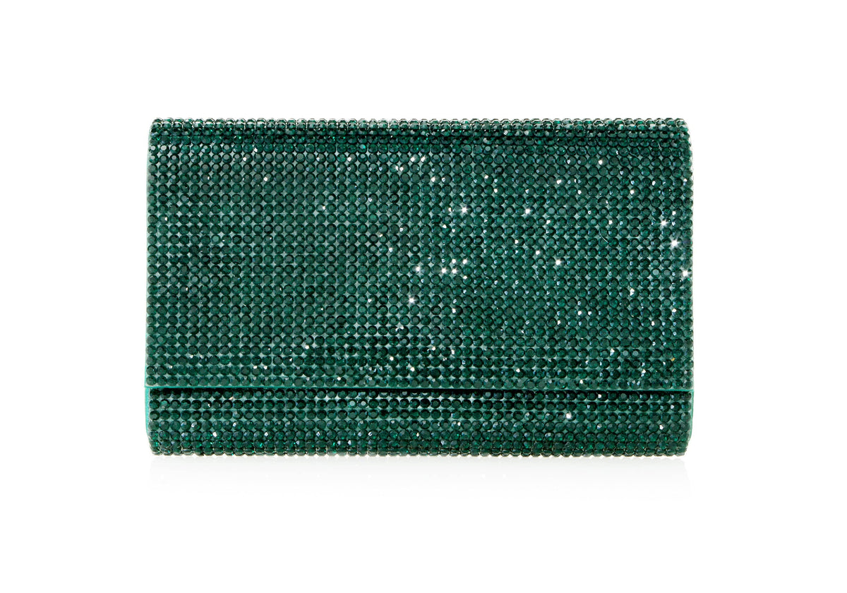 Judith Leiber Couture Judith Leiber Emerald Fizzy Crystal Clutch Green