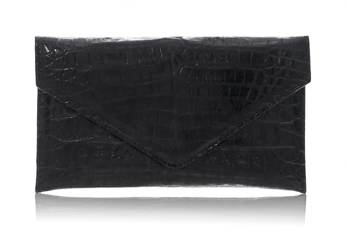 Judith Leiber Couture Judith Leiber Black Flat Envelope Clutch