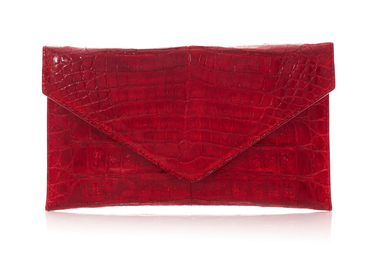 Judith Leiber Couture Judith Leiber Red Flat Envelope Clutch