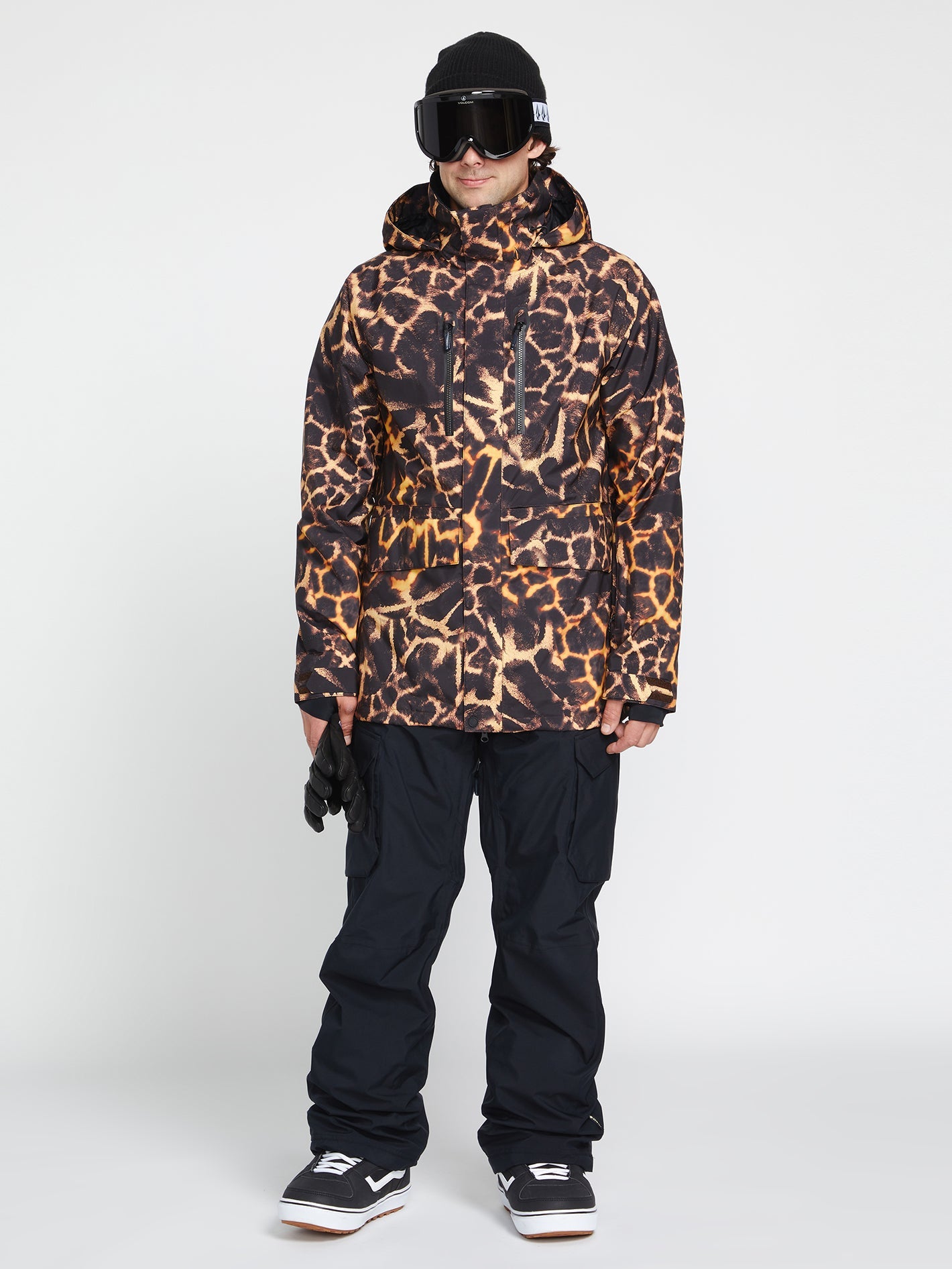 Volcom Stone Stretch Gore-Tex Men's Snowboarding & Ski Jacket Gold Giraffe