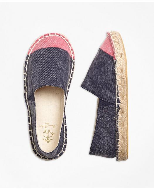 Brooks Brothers Girls Cotton Espadrilles Shoes Navy