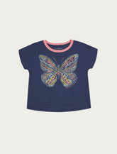 Lucky Brand Girls Mosaic Butterfly Tee Pw Denim