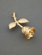 Lucky Brand Tone Rose Brooch Gold