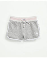 Brooks Brothers Girls Cotton Fleece Shorts Grey Heather