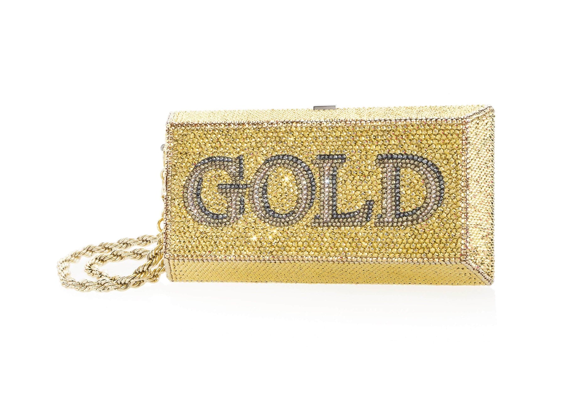 Judith Leiber Couture Judith Leiber  Brick Clutch Gold