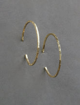 Lucky Brand Hammered Hoop Gold