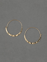 Lucky Brand Hammered Modern Hoop Earring Gold