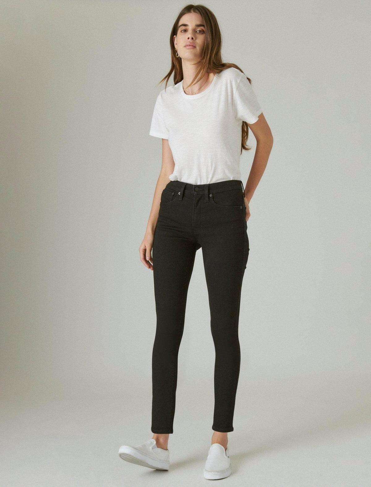 Lucky Brand High Rise Bridgette Skinny Clean Black