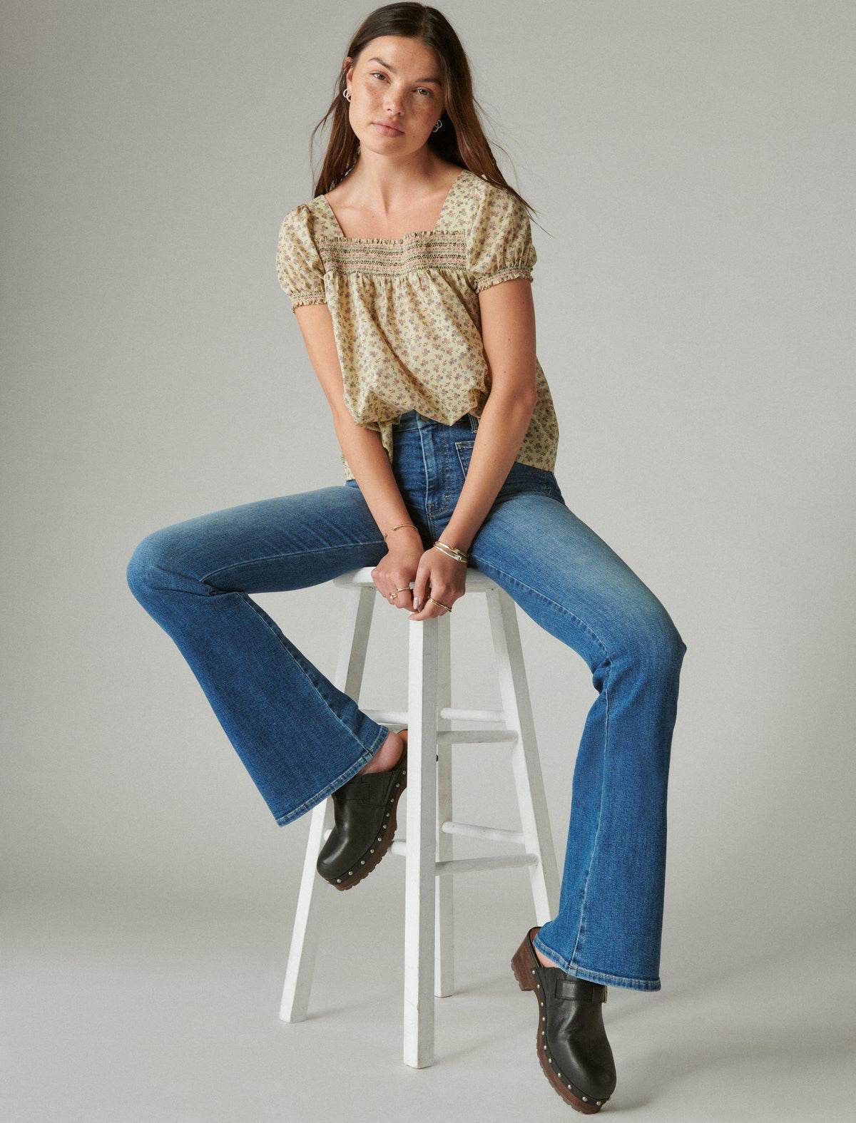 Lucky Brand High Rise Stevie Flare Farrah