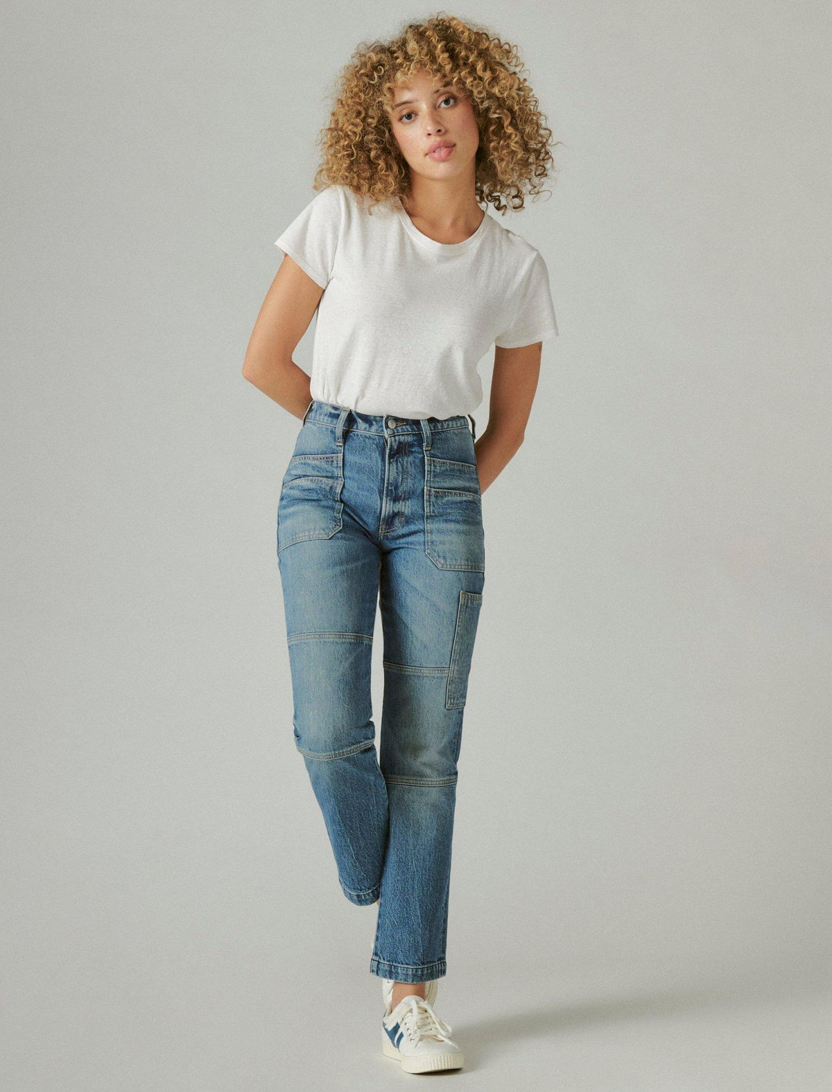 Lucky Brand High Rise Surplus Straight Diablo Sky