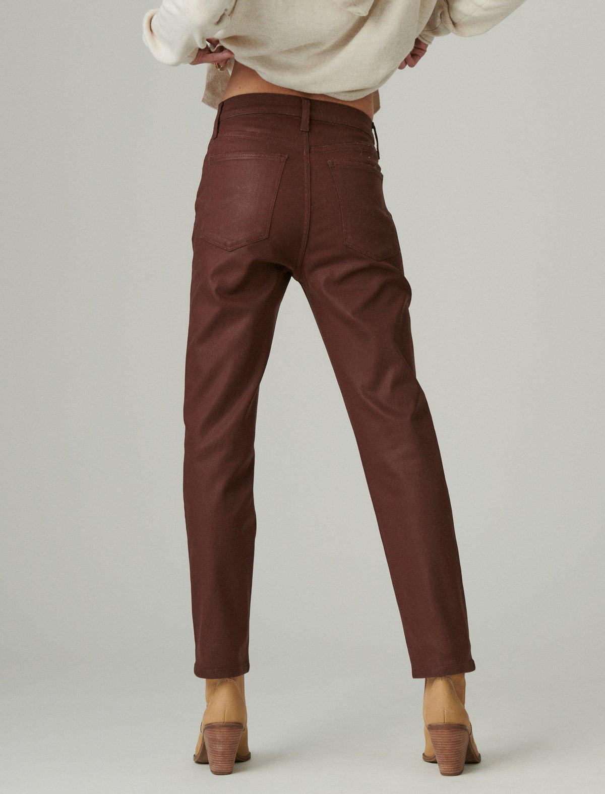 Lucky Brand High Rise Zoe Straight Coated Jean Chianti