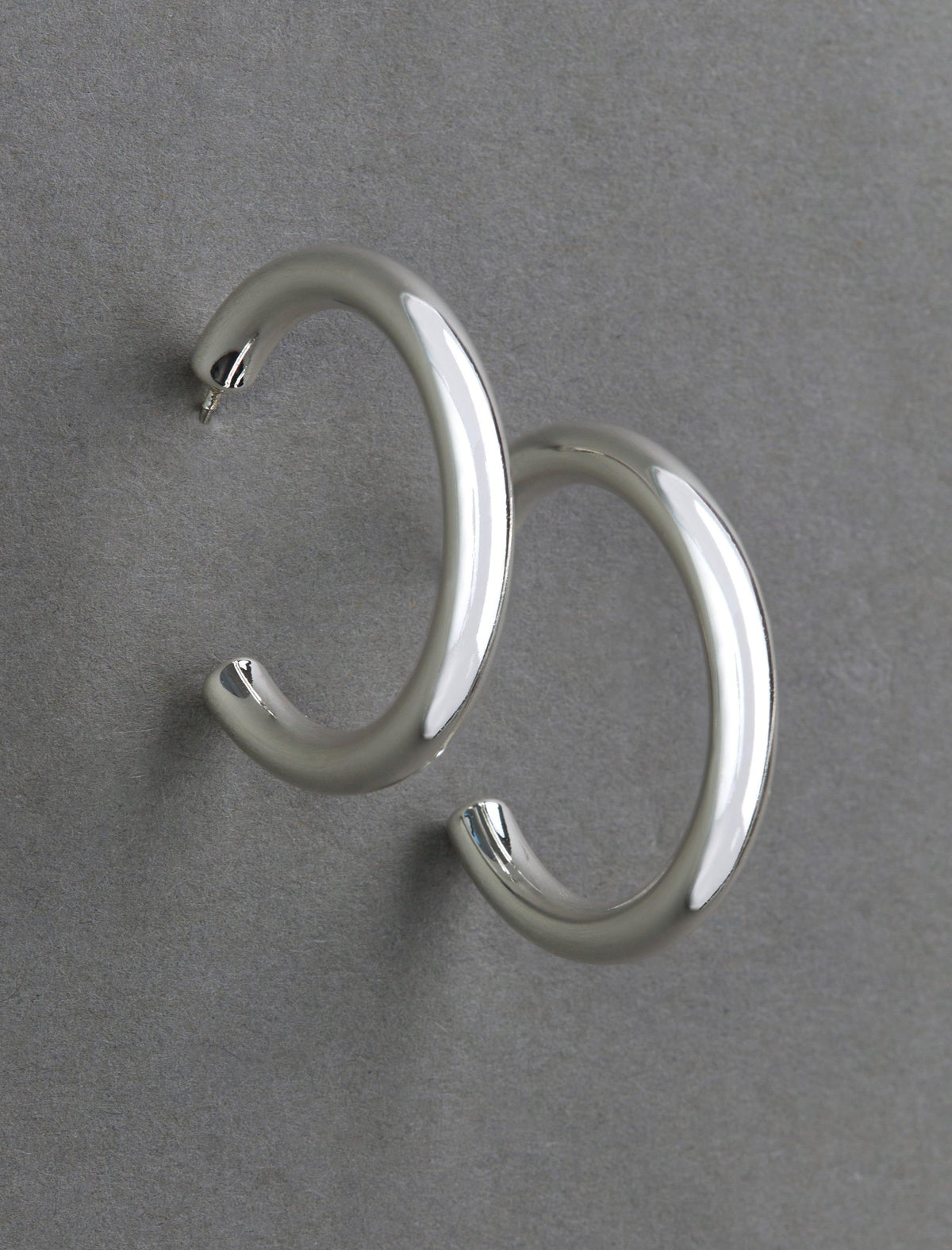 Lucky Brand High Shine Hoop Earring Silver