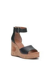 Lucky Brand Himmy Cork Wedge Black