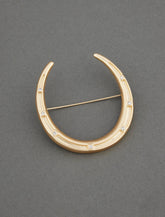 Lucky Brand Horseshoe Brooch Gold