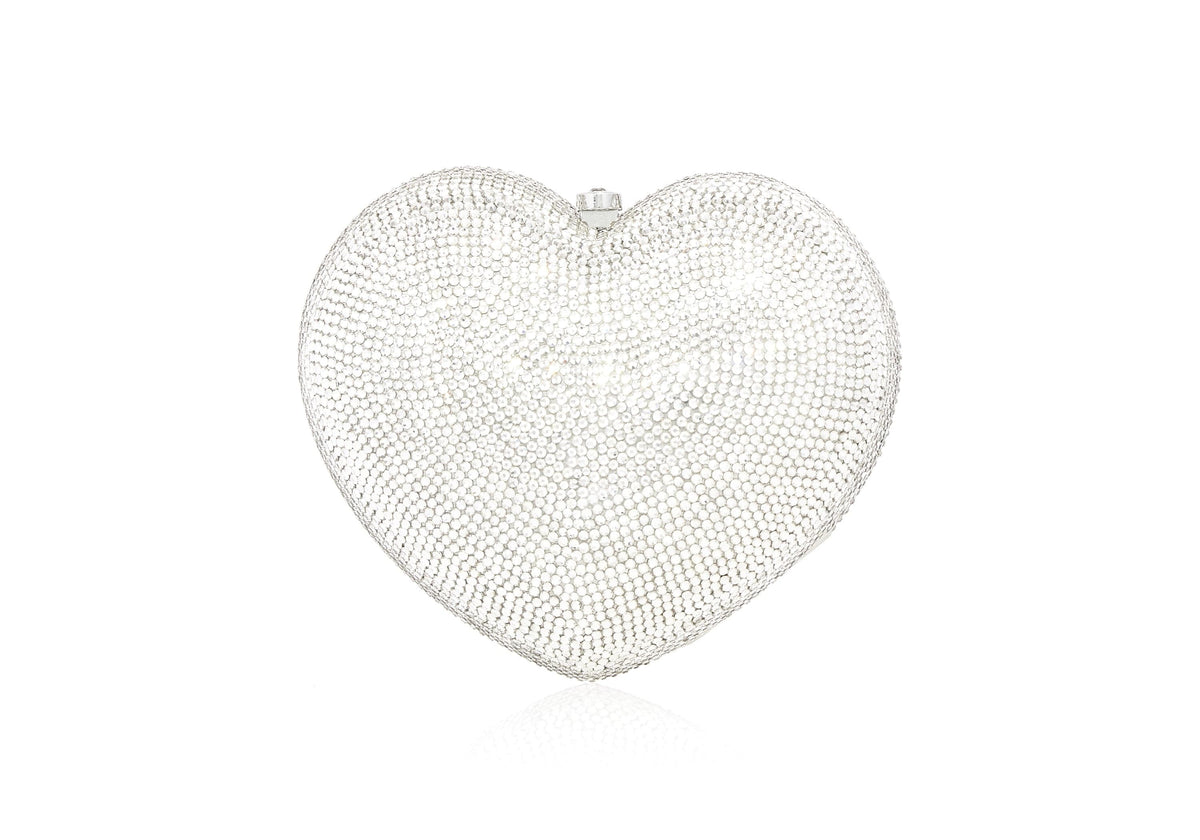 Judith Leiber Couture L'amour Petit Coeur Silver