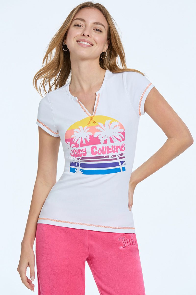 Juicy Couture Juicy Sunset Tee Bleached White