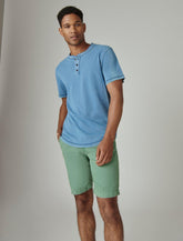 Lucky Brand Indigo Jersey Short Sleeve Henley # 419 Indigo