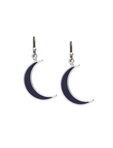 Lucky Brand Inlay Moon Drop Earring Silver